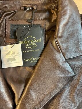 SMART RANGE London UK - Men’s Leather Jacket Size XL, Price $200 NWT